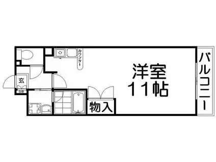 カーサレッジア(ワンルーム/3階)の間取り写真
