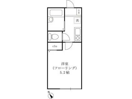 アザレ日吉(1K/1階)の間取り写真