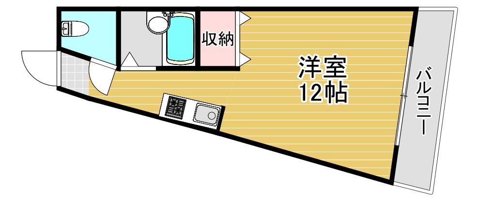 COMFORT(1K/2階)の間取り写真