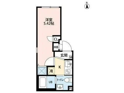 アトリオ新宿早稲田(1K/3階)の間取り写真