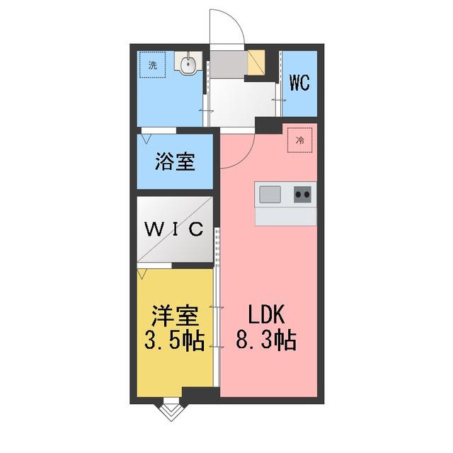 JR横浜線 矢部駅 徒歩9分 3階建 築1年(1LDK/1階)の間取り写真
