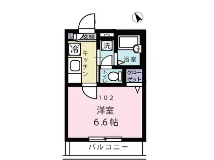 BERG(1K/1階)の間取り写真