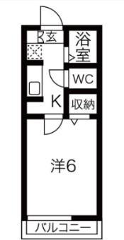 VILLA510 NO.6(1K/2階)の間取り写真