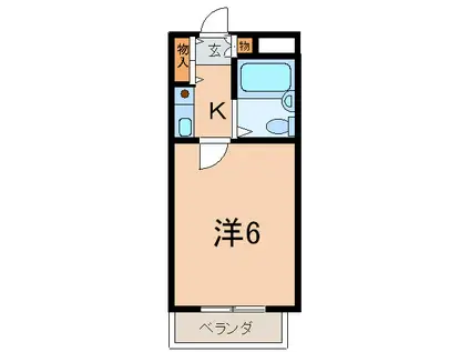 レディーススペアライフ(1K/3階)の間取り写真