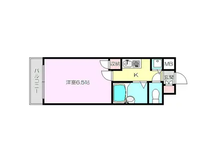 リーガル新大阪Ⅲ(1K/4階)の間取り写真