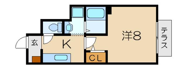 ESTUDIO24(1K/1階)の間取り写真