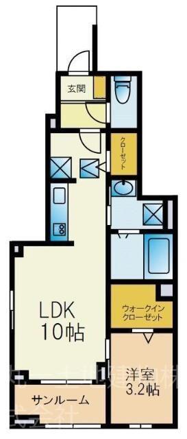 LA MAISON385(ワンルーム/1階)の間取り写真