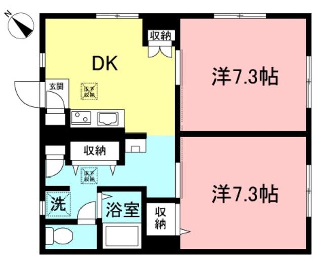 メゾン・アレックス(2DK/1階)の間取り写真