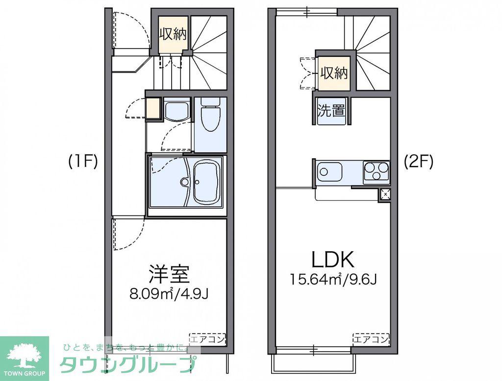 レオネクスト船橋(1LDK/1階)の間取り写真