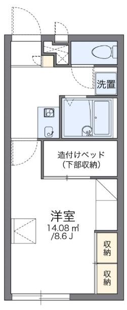 レオパレスシャルマン(1K/1階)の間取り写真