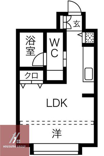 クリスタルブライド天満橋リバーサイド(1LDK/5階)の間取り写真