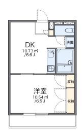 レオパレスT-アイランド(1DK/1階)の間取り写真