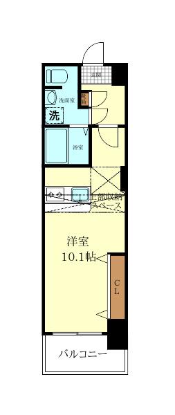 NO.63 ORIENT CAPITAL TOWER(1K/6階)の間取り写真