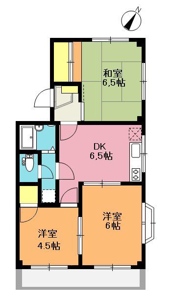 第二グリーンハイツ(3DK/1階)の間取り写真