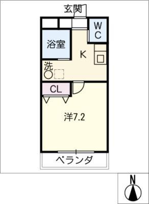 A・CITY野跡(1K/4階)の間取り写真