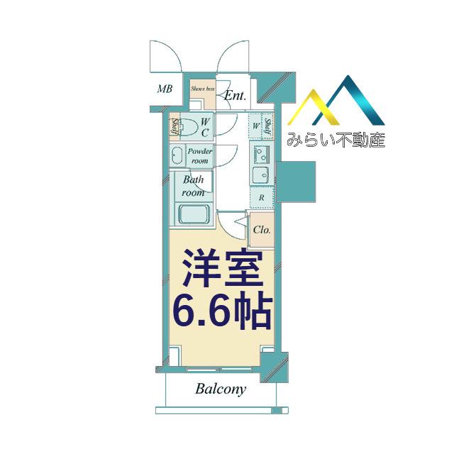 ドゥーエ新横浜(1K/4階)の間取り写真
