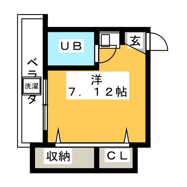 スズキプロセスビル(ワンルーム/4階)の間取り写真