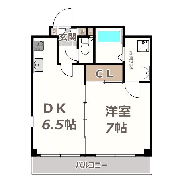 アーバンステージ天王寺東(1DK/2階)の間取り写真