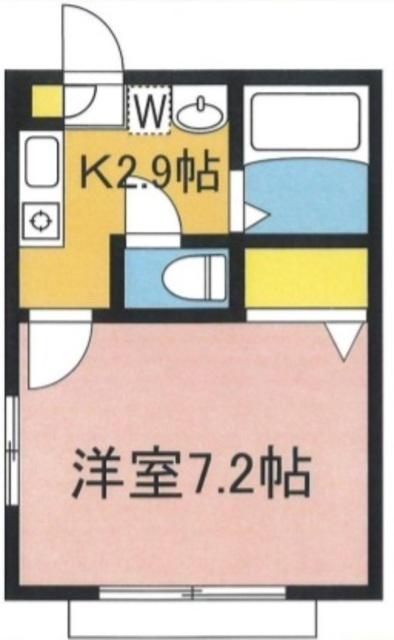 クレールヴェルジュ(1K/1階)の間取り写真