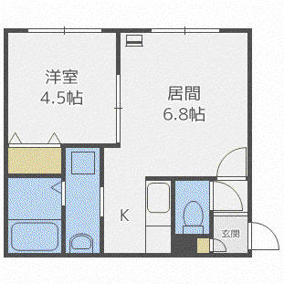 BACHICOI2(1LDK/3階)の間取り写真