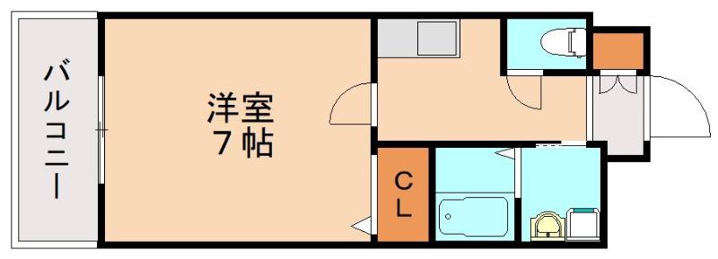 グレイスフル到津(1K/5階)の間取り写真