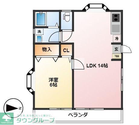 コーポ坂上(1LDK/2階)の間取り写真