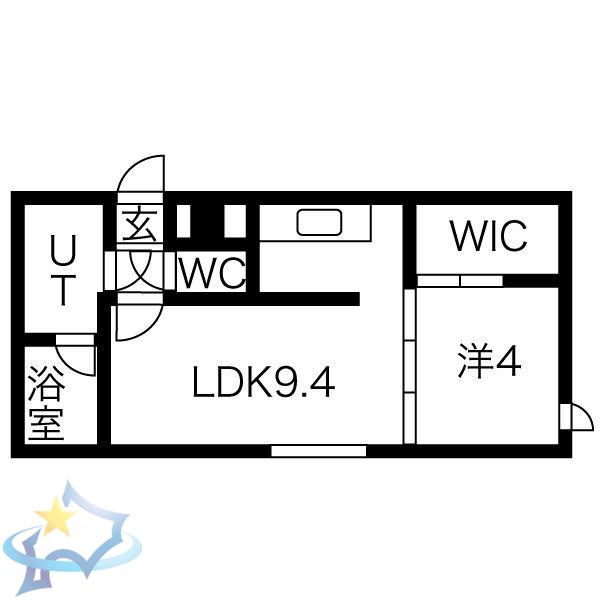RA VELLO N2 B(1LDK/1階)の間取り写真