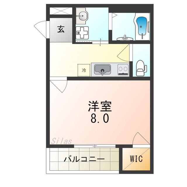 AKAHATA LA CITTA(1K/2階)の間取り写真