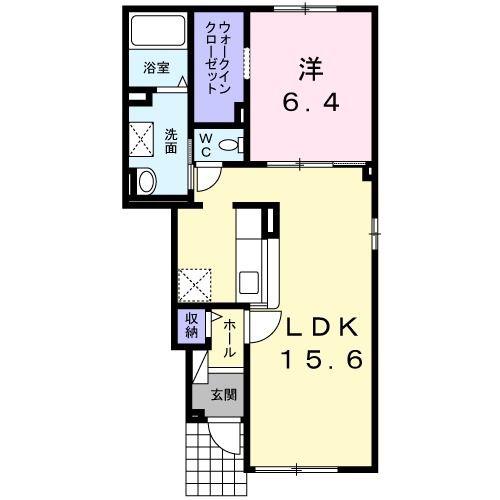 FELICITE(1LDK/1階)の間取り写真