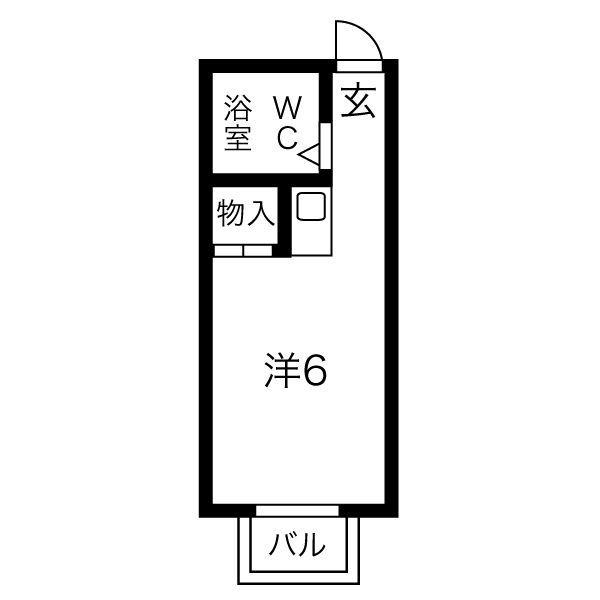 メゾン・ド・KS(ワンルーム/1階)の間取り写真