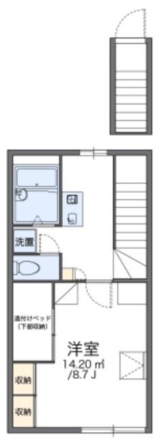 レオパレスピュアブリーズ(1K/2階)の間取り写真