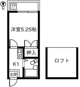 LIVEX小池A棟(1K/2階)の間取り写真