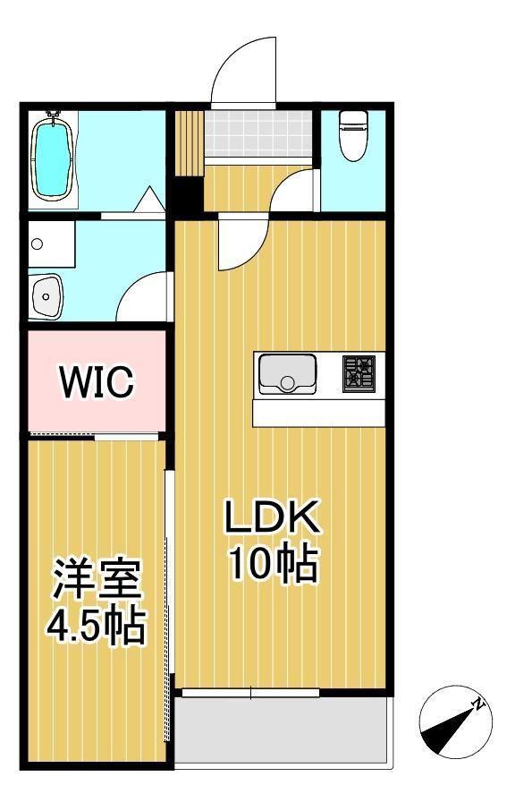 BRAVE BASE合川(1LDK/2階)の間取り写真