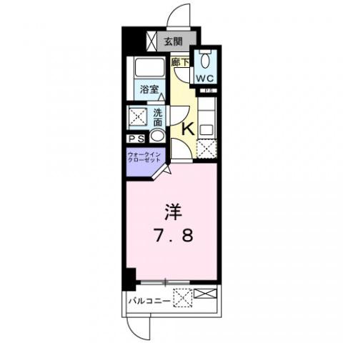 ルーベル中村(ワンルーム/1階)の間取り写真