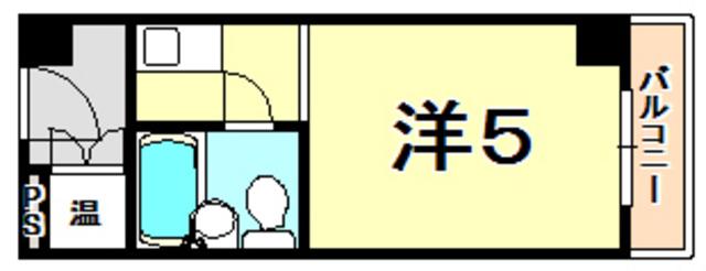 カサベラエステ三宮(ワンルーム/11階)の間取り写真