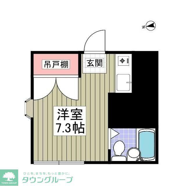 メゾンクレセール(ワンルーム/2階)の間取り写真