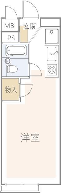 アーク雪ヶ谷(1K/1階)の間取り写真