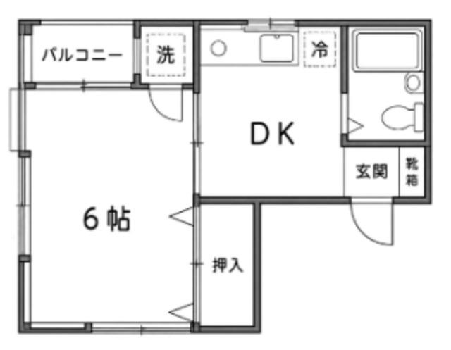 メゾンSKM三ノ輪(1DK/2階)の間取り写真