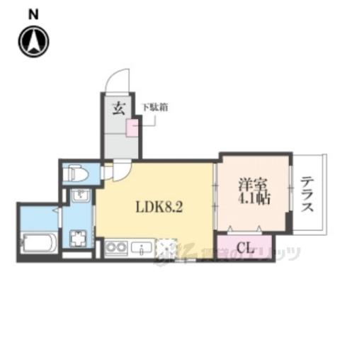 FASECIA ALBA(1LDK/1階)の間取り写真