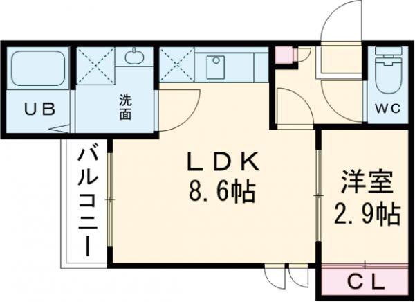 G-SMART CHARMANT(1LDK/2階)の間取り写真