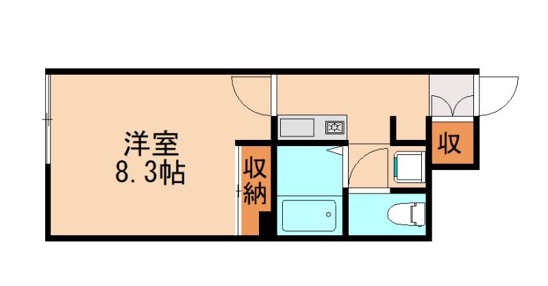 レオネクスト感田(1K/1階)の間取り写真