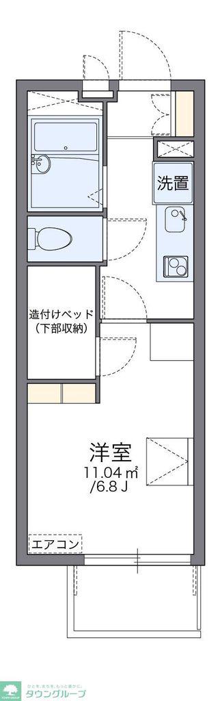 レオパレスアローステージ(1K/1階)の間取り写真