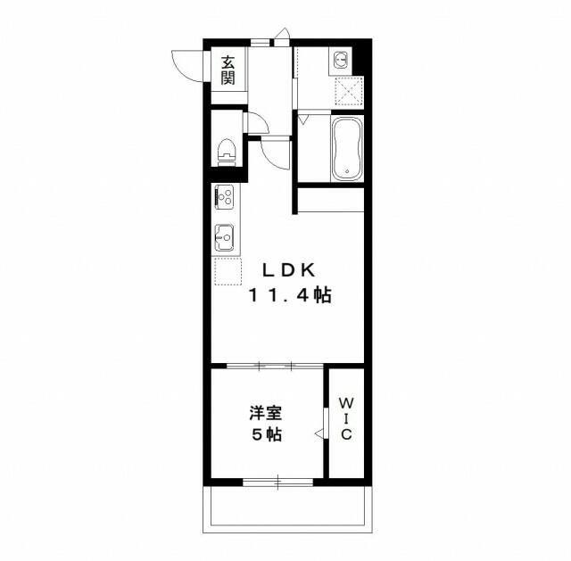 ミキハウスNO.II(1LDK/2階)の間取り写真