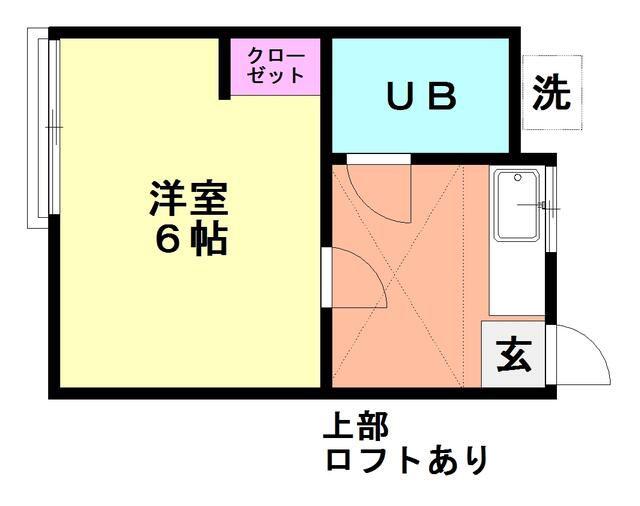 ウィステリヤ第8馬橋(1K/2階)の間取り写真