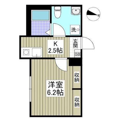 春の陽のアリア(1K/2階)の間取り写真