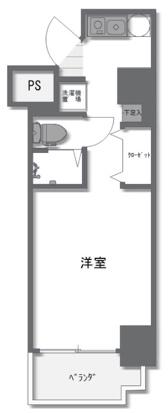 メインステージ王子駅前(ワンルーム/9階)の間取り写真
