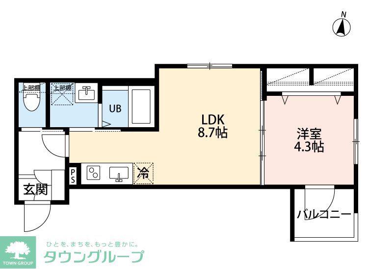 ROBOT HOME 西馬込(1LDK/3階)の間取り写真