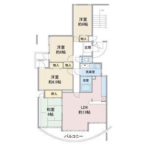 ヴァンヴェール平和ヶ丘(4LDK/1階)の間取り写真