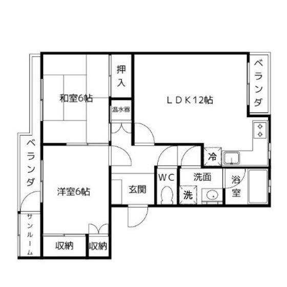 カーサエスペランサV(2LDK/3階)の間取り写真