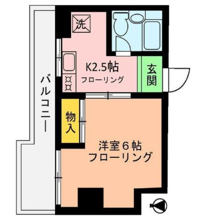 コーポ高の内(1K/3階)の間取り写真